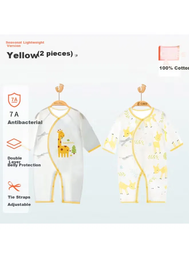 Боди-комбинезон из хлопка комплект 2 шт Babyprints, желтый