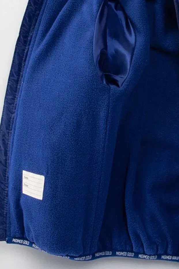 Детское пальто для девочек водонепроницаемое Dekubaby, Navy Blue — фото 3