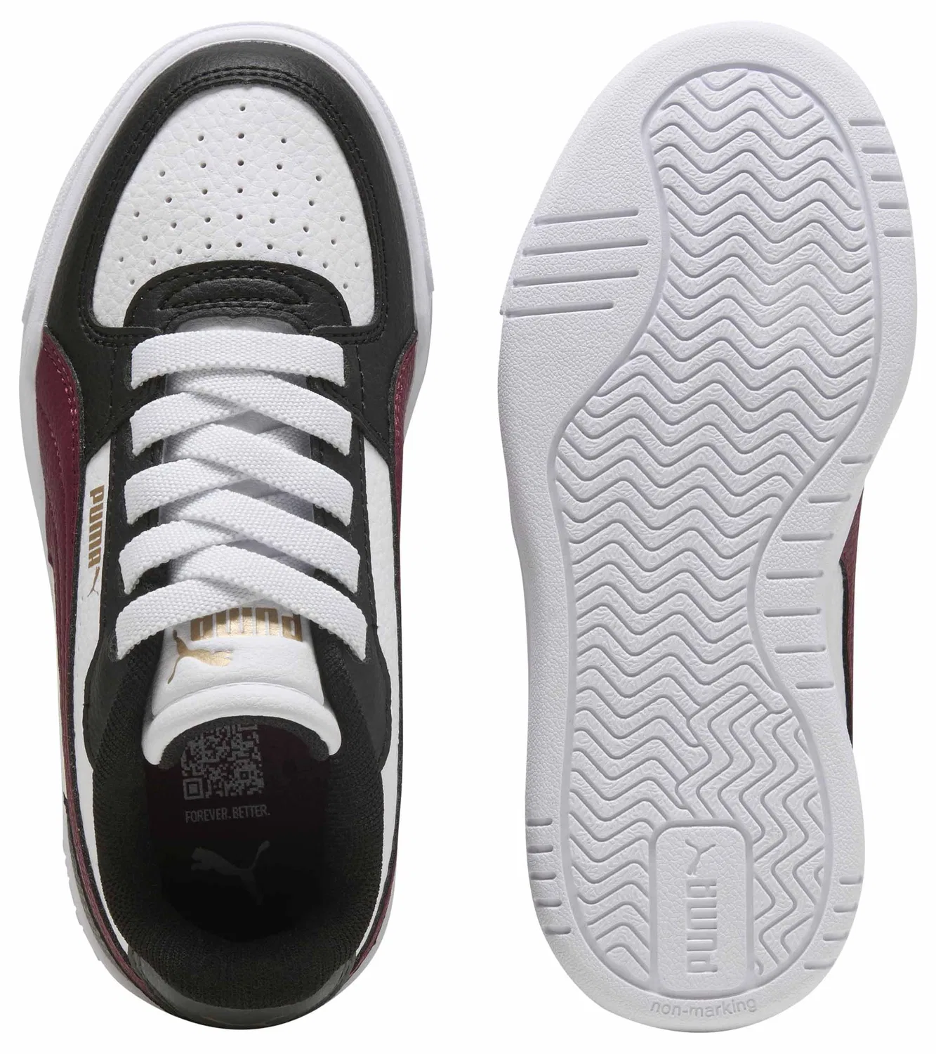 Детские кроссовки для мальчиков с принтом Caven Velcro Pre-school PUMA, III Black Team Regal Red White — фото 4