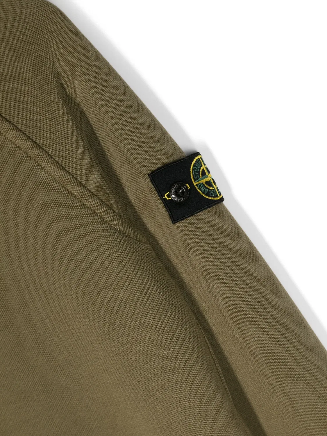 Свитшот с нашивкой Compass Stone Island, оливковый — фото 3