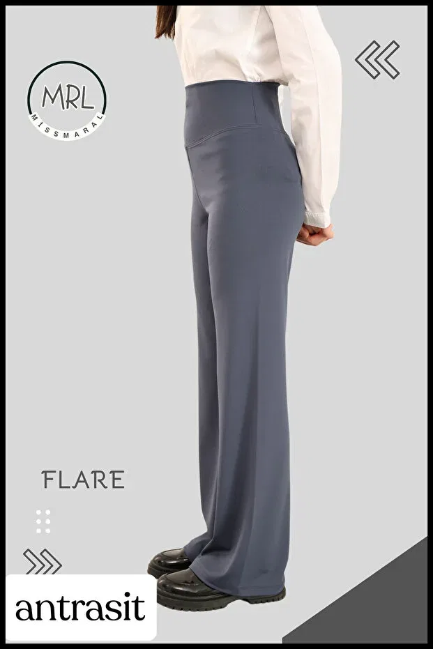 Детские леггинсы для девочек с длинным рукавом flare Petite Missmaral, Anthracite — фото 4