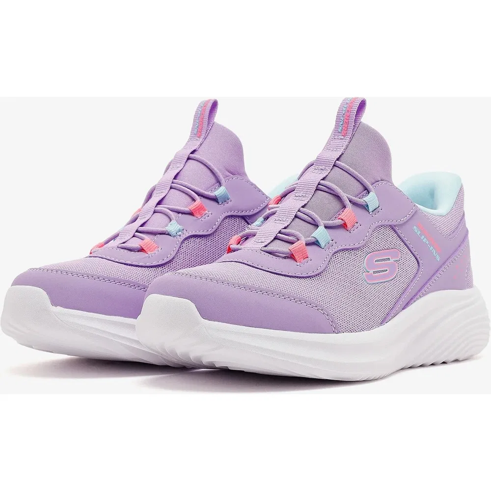 Детские спортивные кроссовки для девочек без шнуровки Lavender Bounder Pro Skechers — фото 3