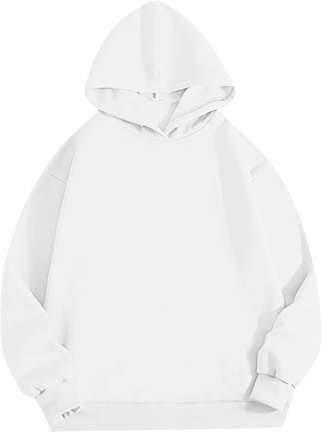 Женский спортивный комплект из худи и джоггеров, Oversized, с флисовой подкладкой, белый — фото 3