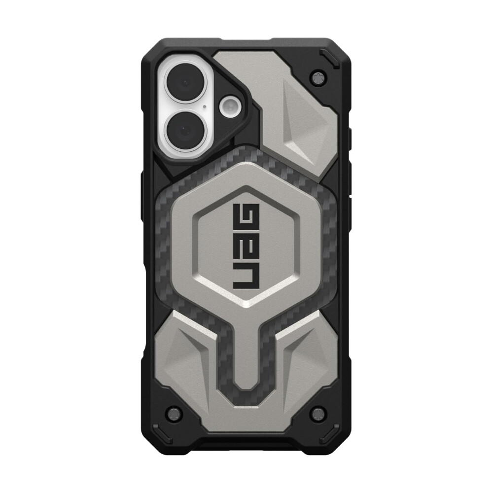 

Чехол UAG Monarch Pro для IPhone 16 с MagSafe, Titanium, Титановый, Чехол UAG Monarch Pro для IPhone 16 с MagSafe, Titanium