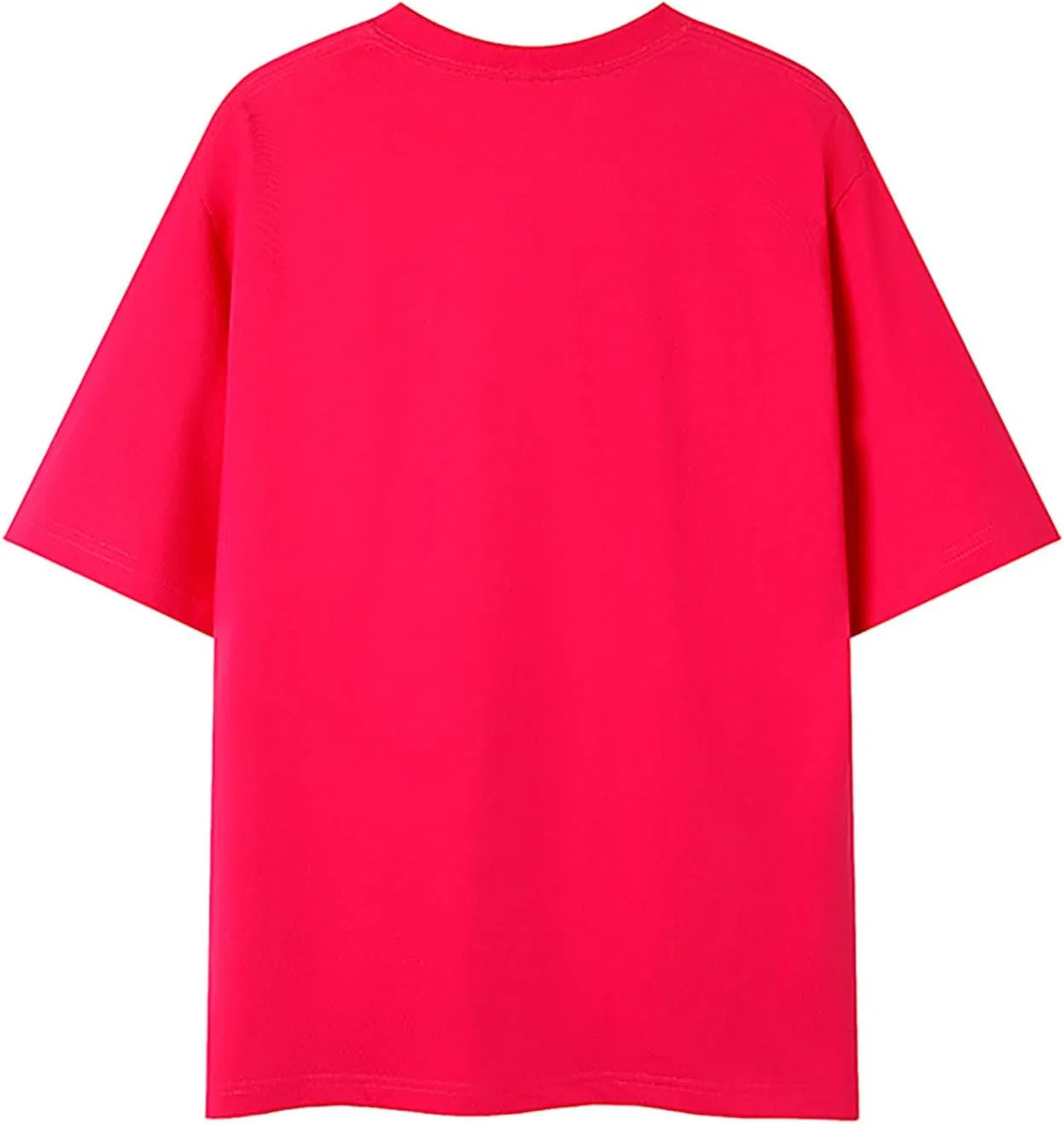 Мужская хлопковая футболка с коротким рукавом, облегающий крой, Hot Pink — фото 2