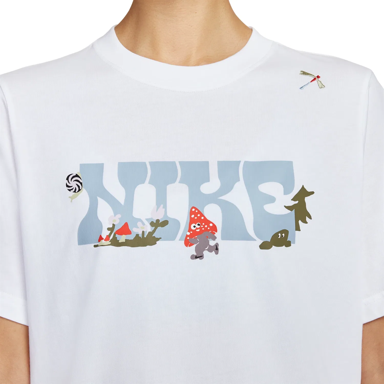 Женская футболка T-Shirt Asia Sizing 'White' Nike, белый — фото 3