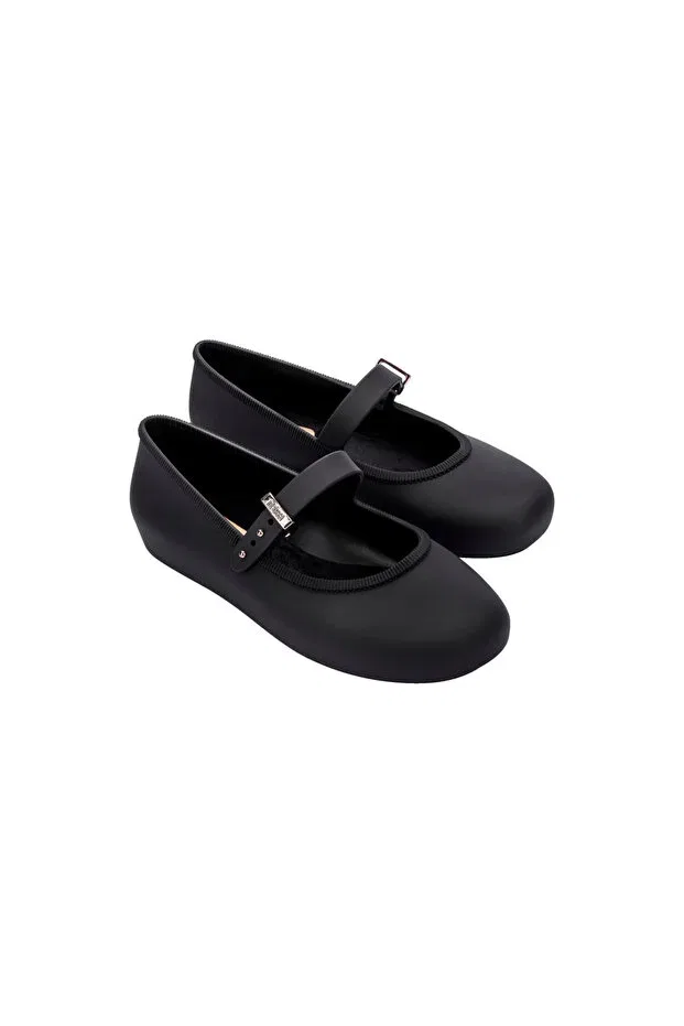 Детские балетки для девочек с детским принтом Soft inf girl's shoes Mini Melissa, Black
