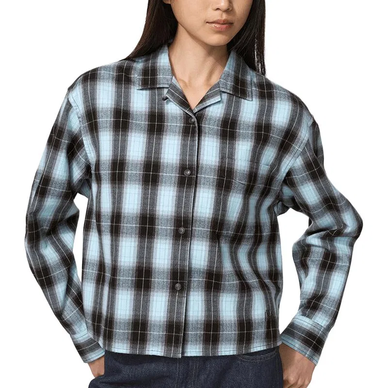 Женская рубашка с лацканами 62 Pink Blue UNIQLO, Pink Blue