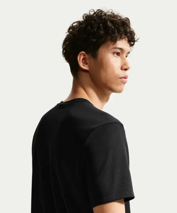 Футболка беговая с защитой UV, M, Nike, черный — фото 2