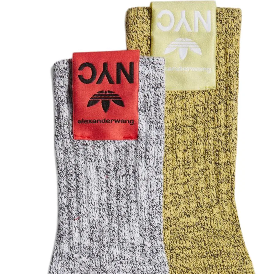 Носки Adidas Originals 2 пары, Yellow/Gray — фото 3