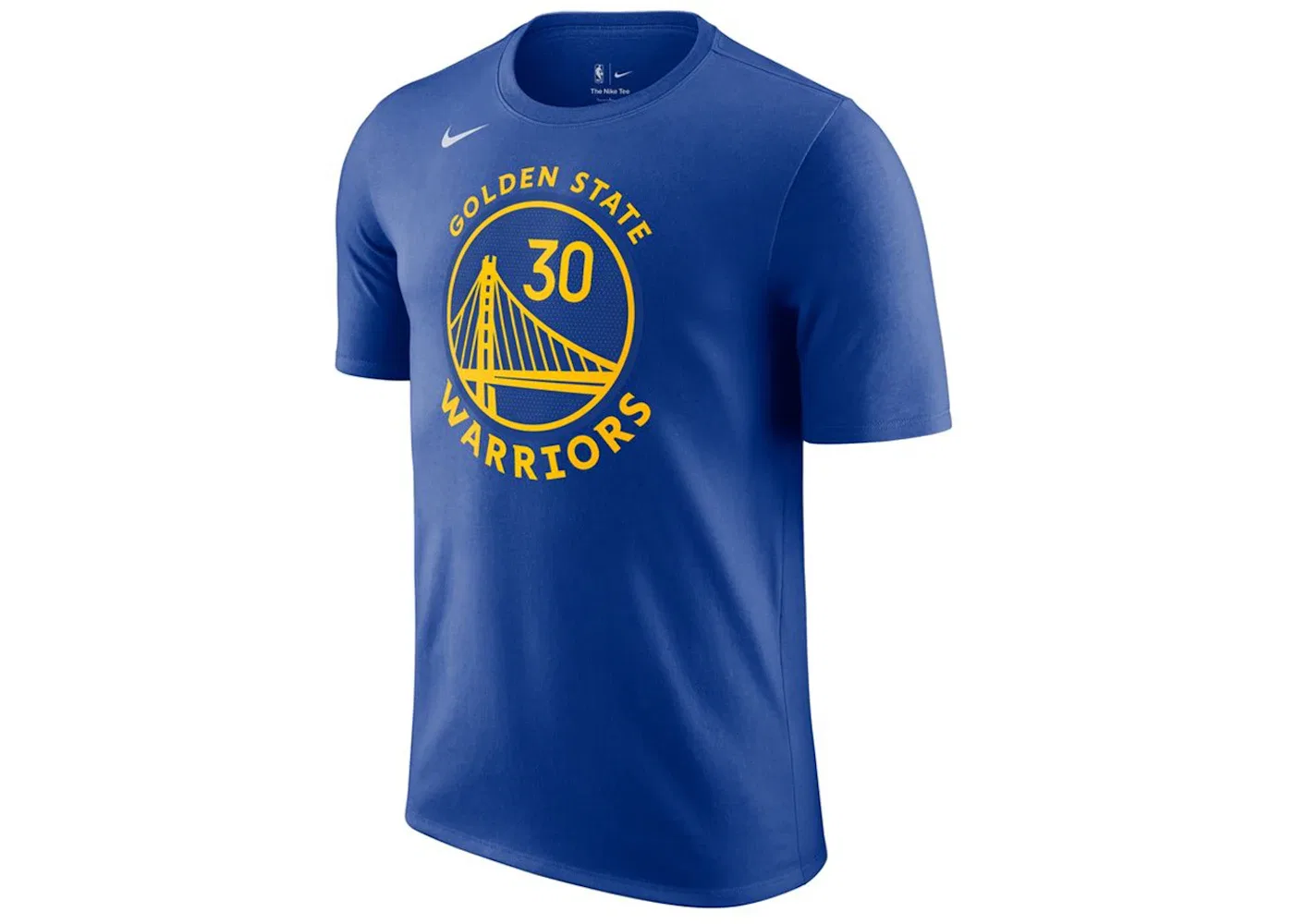 Мужская футболка с принтом Nike NBA Golden State Warriors Stephen Curry T-shirt, Blue/Yellow