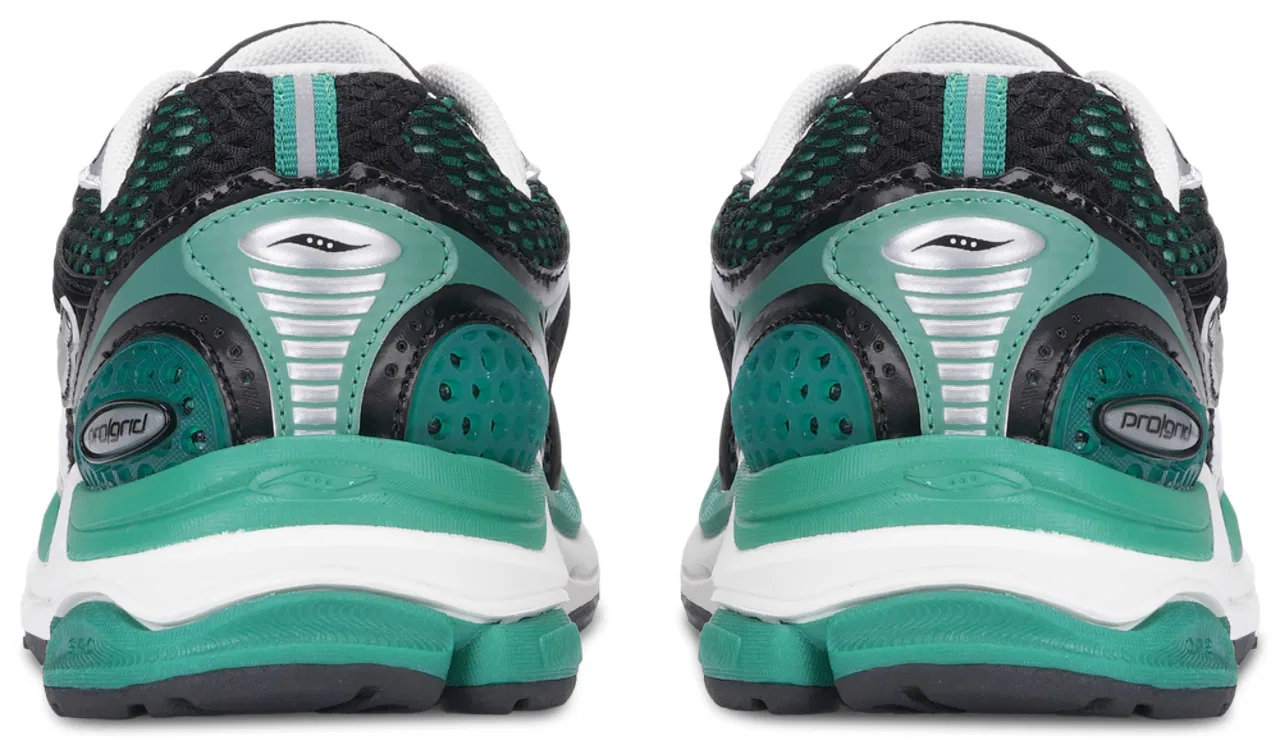 Детские кроссовки для мальчиков с открытым сетчатым верхом ProGrid Triumph 4 Saucony, Green Black — фото 3