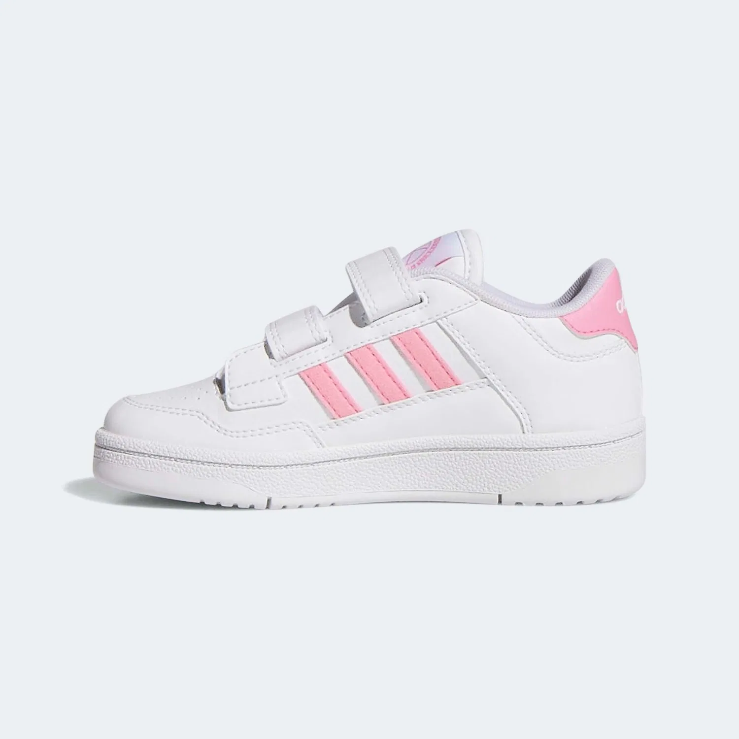 Детские кроссовки с липучками Adidas Sportswear, Cloud White/Bliss Pink/Ftwr White — фото 3