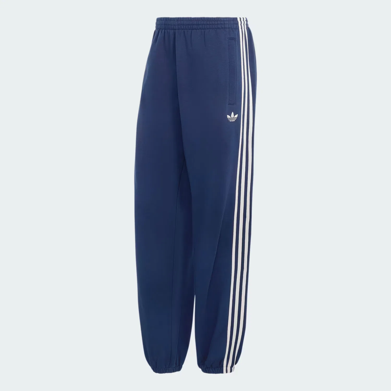 Мужские спортивные брюки на манжетах Adicolor 3-Stripes Cuffed Sweatpant Adidas Originals, темно-синий — фото 4