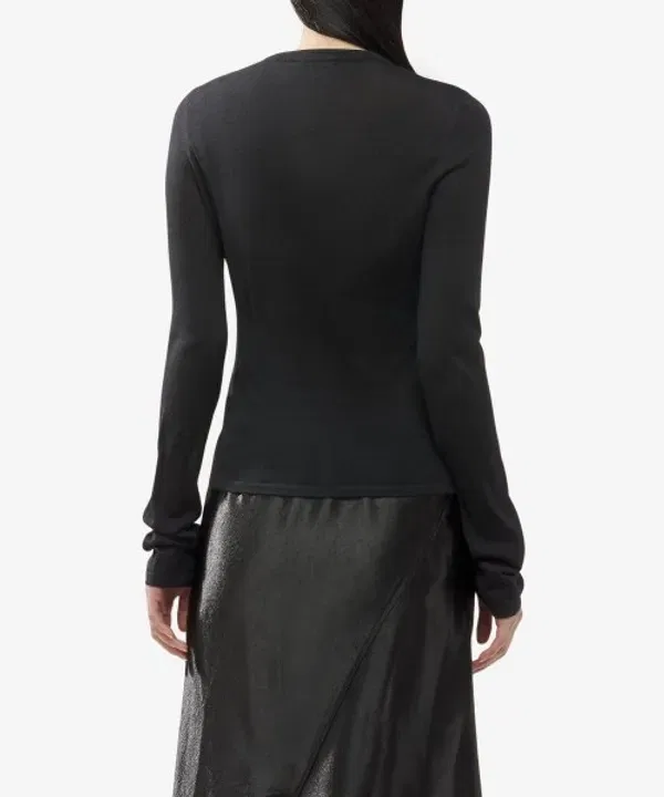 Свитер из кашемира, шерсти и шелка, 766929 Saint Laurent, черный — фото 3