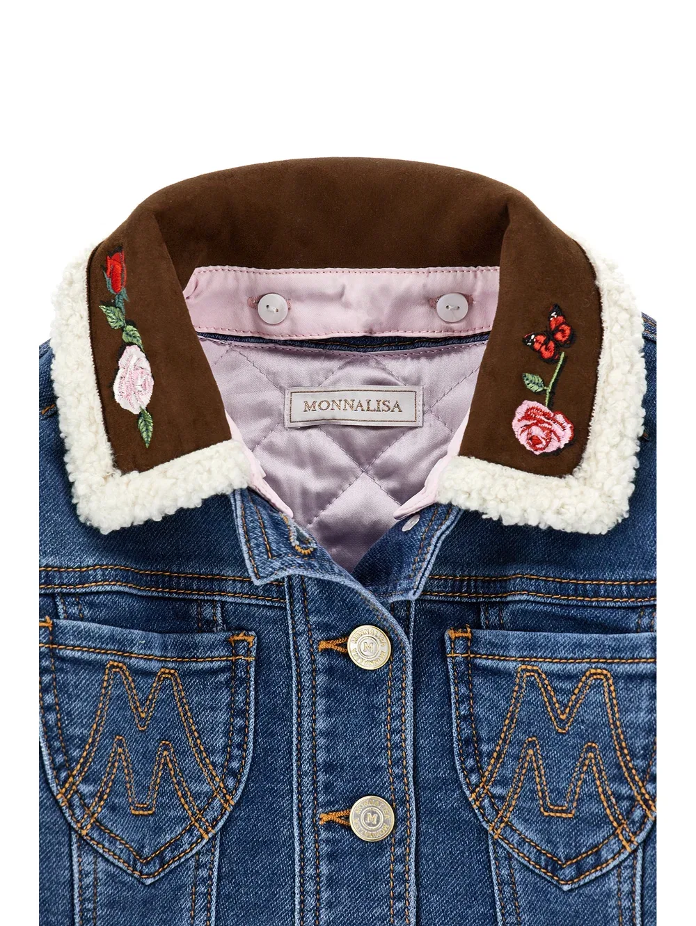 Джинсовая куртка Monnalisa, Blue Stone Denim — фото 3