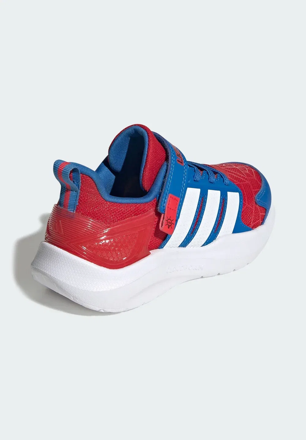 Lightorama rnr spider-man el c - кроссовки для бега по пересеченной местности Adidas Performance, Better Scarlet/Ftwr White/Bright Royal — фото 4