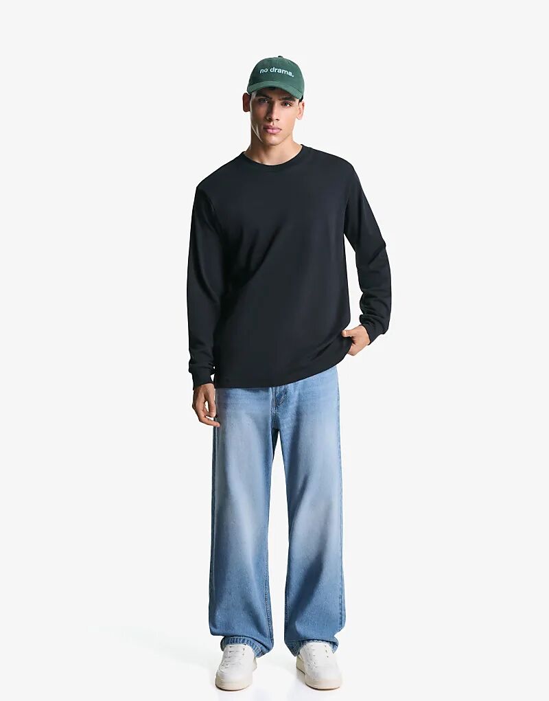 

Джинсы Bershka Baggy средне-синего цвета