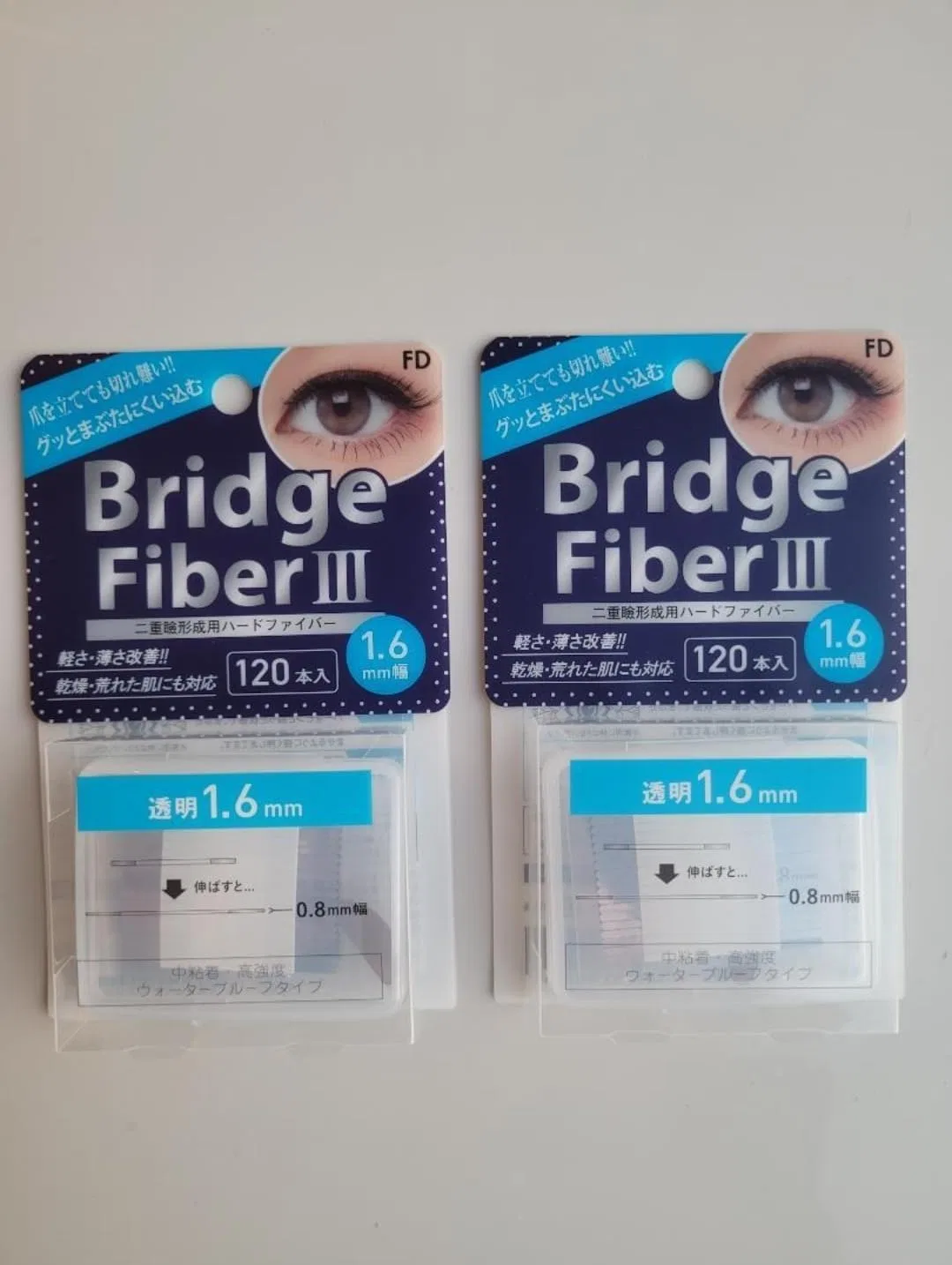 Лента для век FD Bridge Fiber III Hard Type прозрачная 1.4 мм 120 шт x 2 набора