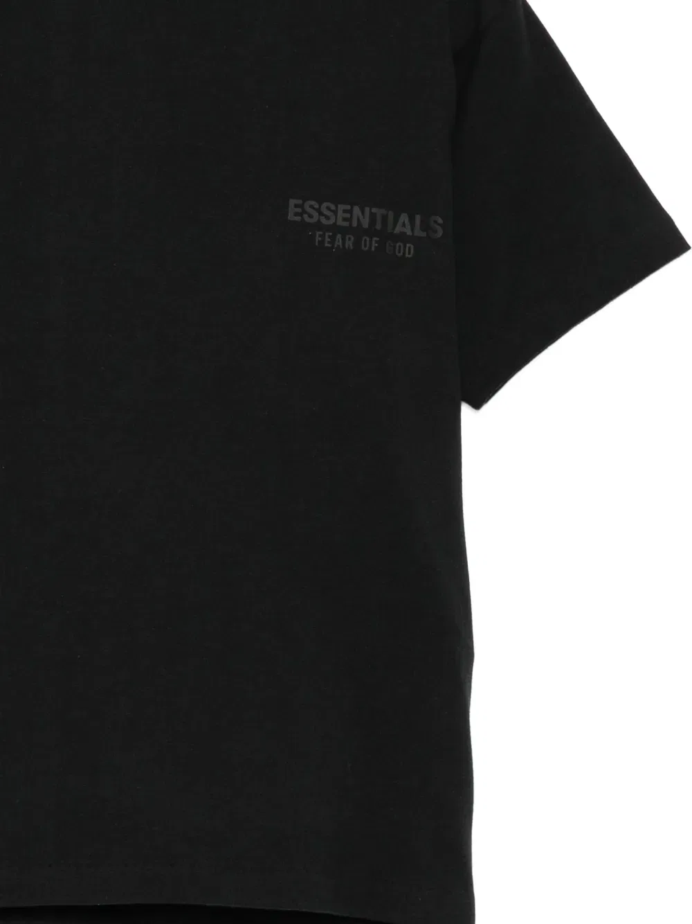 Футболка с круглым вырезом и принтом логотипа Fear Of God Essentials Kids, черный — фото 3