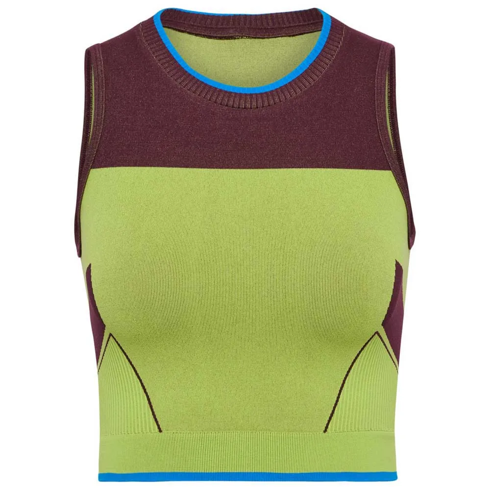 

Футболка без рукавов спортивная Hummel 228269 Crop seamless, зеленый