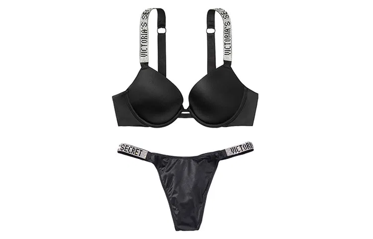 Женский комплект нижнего белья черный Victoria's Secret — фото 4