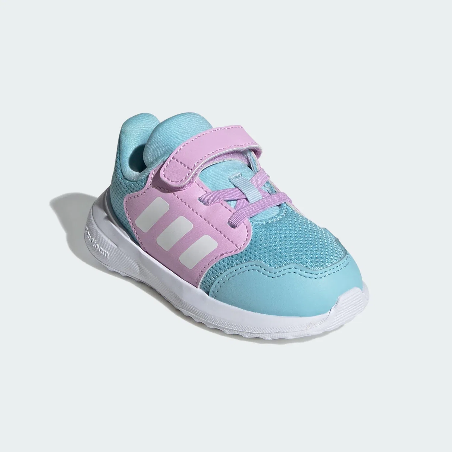 Детские легкие слип-он кроссовки Tensaur Run 3.0 Kids Adidas, Blau Weiss Fliederrosa — фото 4