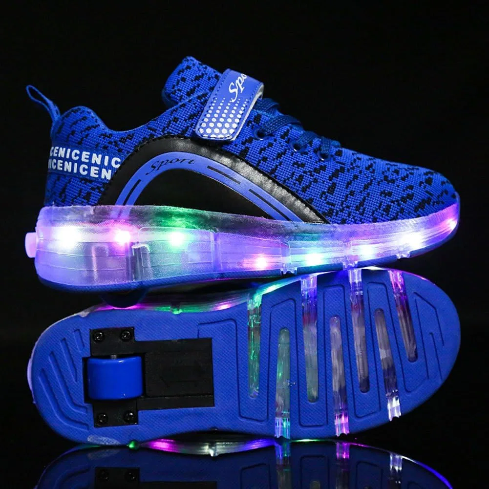 Детские кроссовки со светодиодной подсветкой DHX, Blue — фото 2