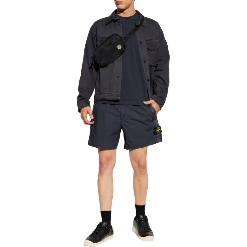 Мужские шорты Casual Black STONE ISLAND, Черный — фото 3