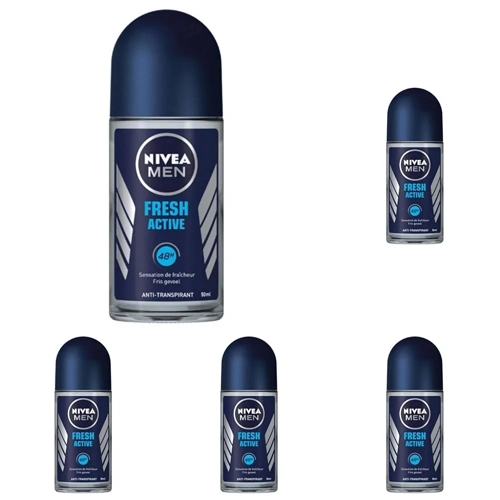 Дезодорант-антиперспирант NIVEA Men Fresh Active Protection, 72 часа, 5х50 мл
