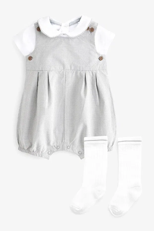 Детский комбинезон хлопковый Next Baby, Gray
