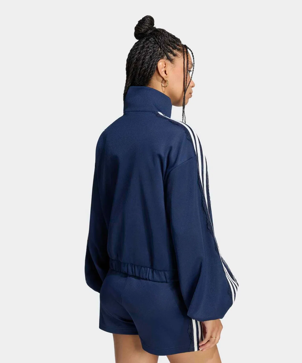 Женский оверсайз-джерси с принтом Race Oversize Archive Track Top Adidas, Navy — фото 2