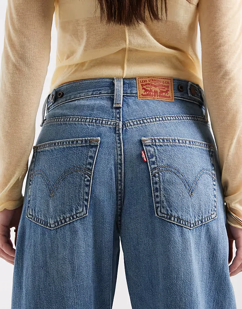 Джинсы Levi's Cinch Barrel Denim средне-синий — фото 4