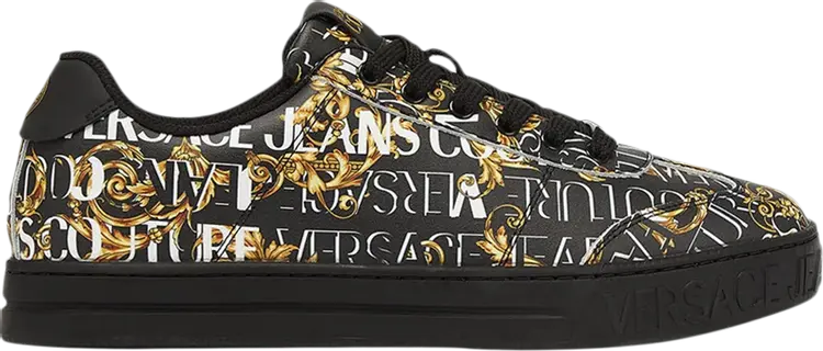 

Кроссовки Versace Court 88 Black Baroque Print, черный