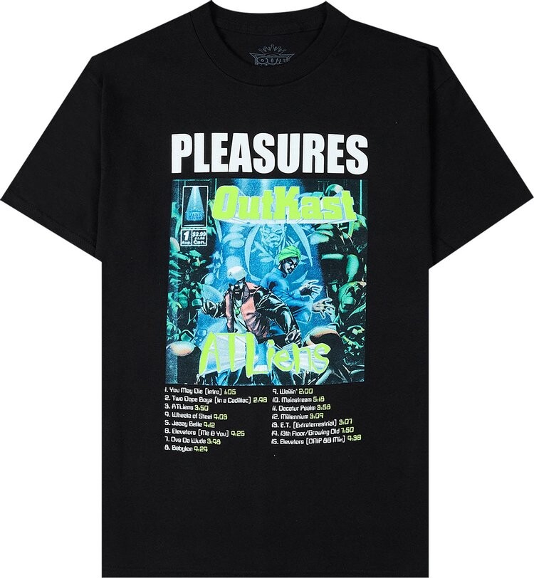 

Футболка Pleasures Atliens T-Shirt 'Black', черный