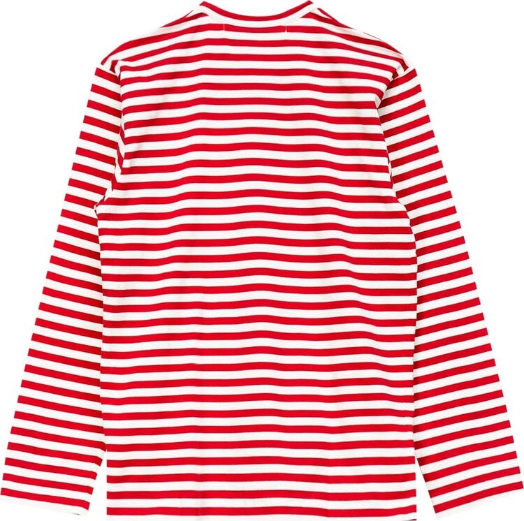 Футболка Comme des Garçons PLAY Striped T-Shirt 'Red/White', красный — фото 3