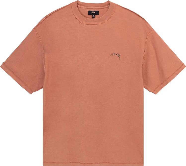 

Толстовка Stussy Pigment Dyed Inside Out Crew 'Rust', оранжевый