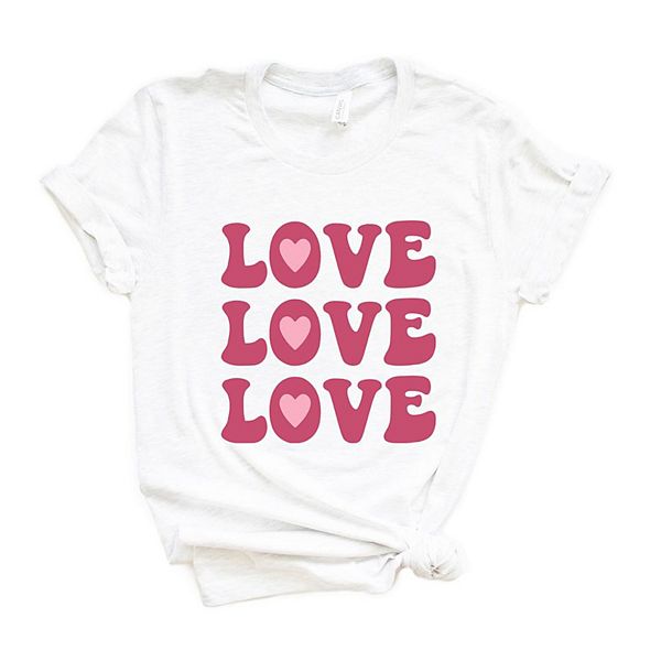 

Футболка Love love love с коротким рукавом и принтом Simply Sage Market, White