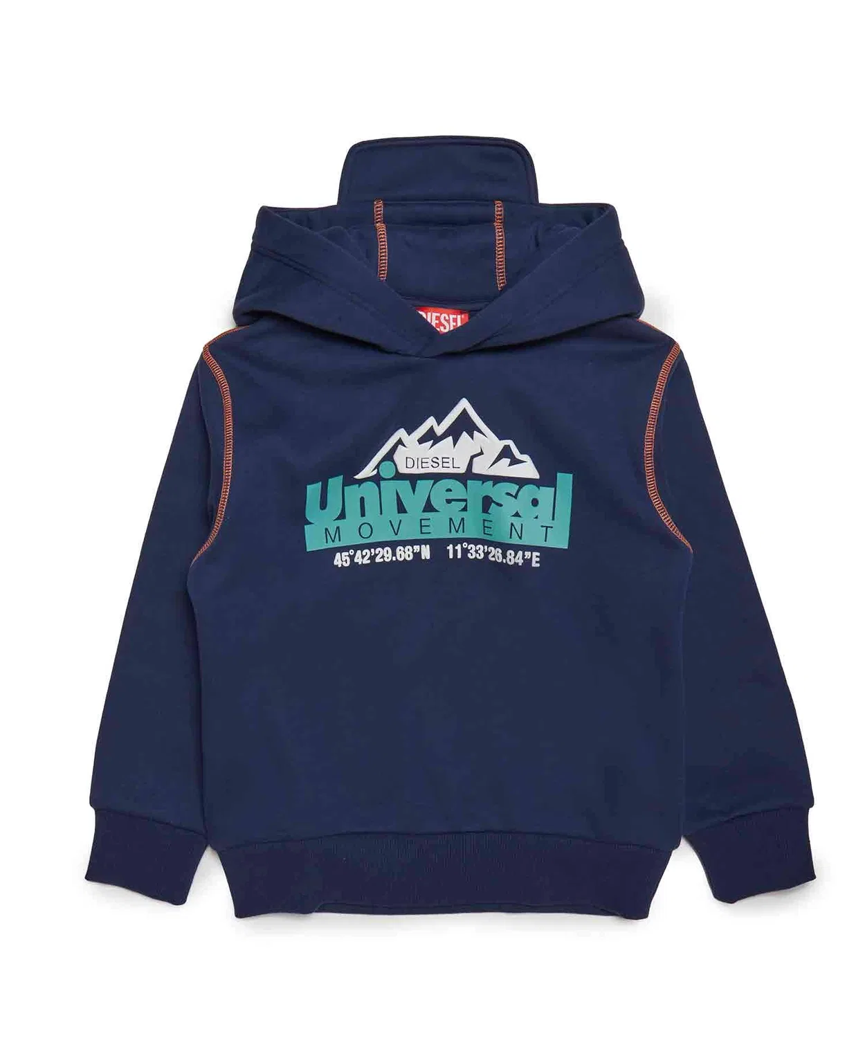 Детский худи с логотипом DIESEL KIDS, Navy