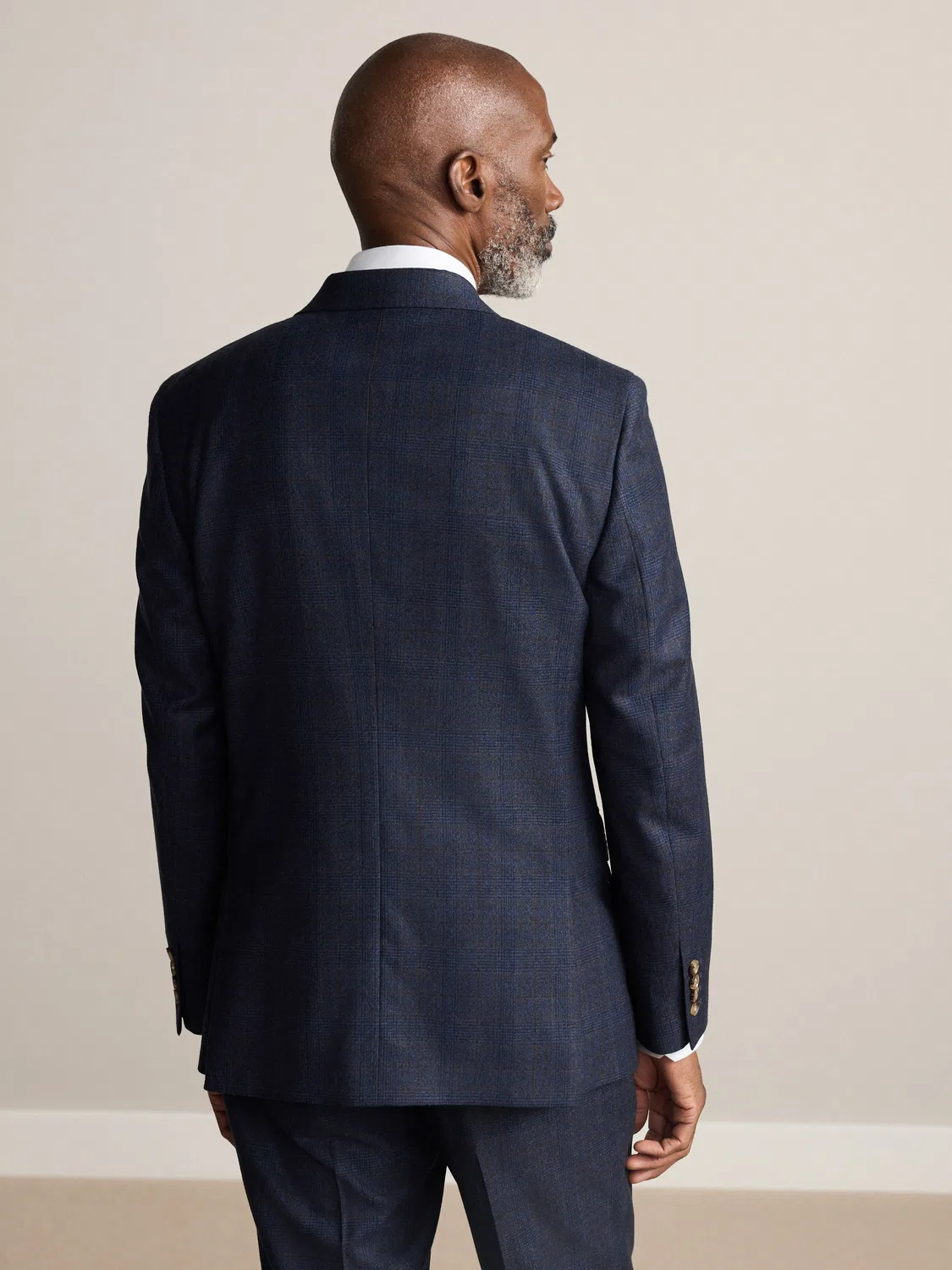 Пиджак костюмный Slim Fit, Check Next, темно-синий — фото 3