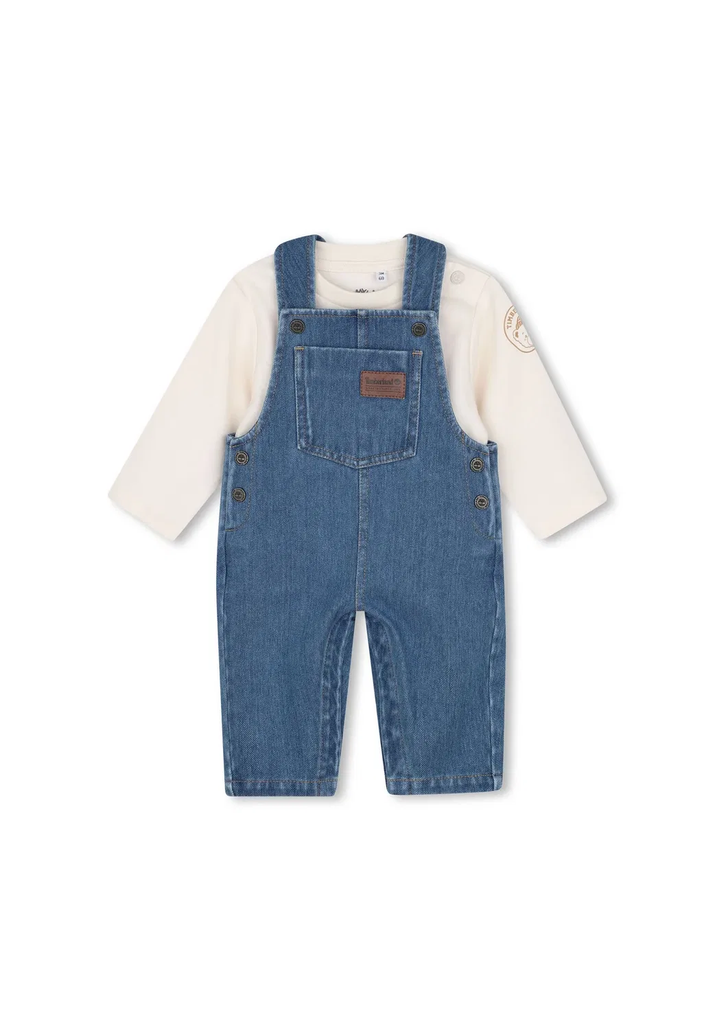 Комплект Ensemble salopette et tee-shirt - футболка с принтом Timberland, Bleu