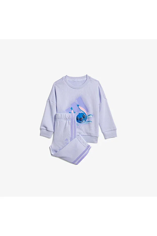 Детский спортивный костюм для девочек с принтом Disney Lilo & Stitch Adidas, Purple — фото 3