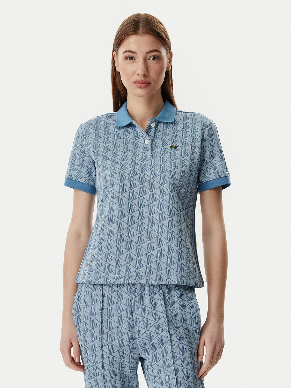 Женское поло приталенного кроя Lacoste, синий