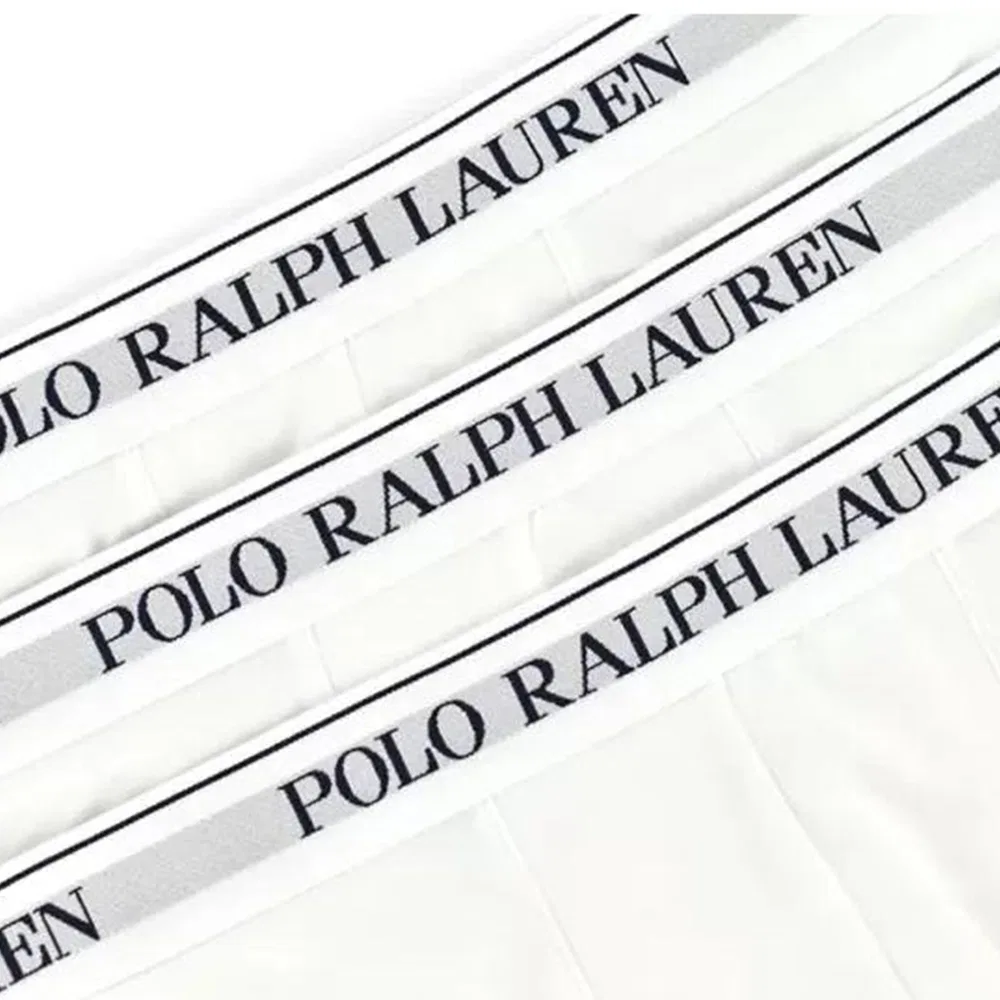 Мужские трусы-боксеры с логотипом, комплект из 3 штук, Polo Ralph Lauren, White — фото 4