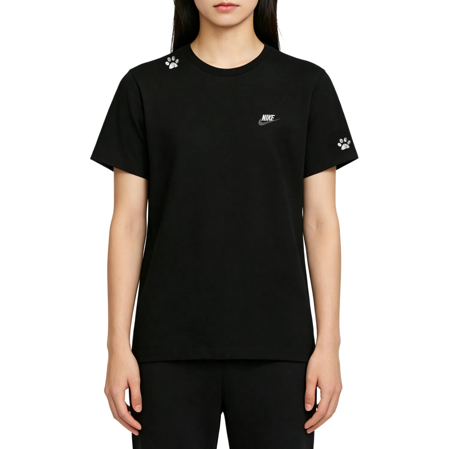 Футболка с принтом Nike Club Black/White/Dark Gray — фото 4