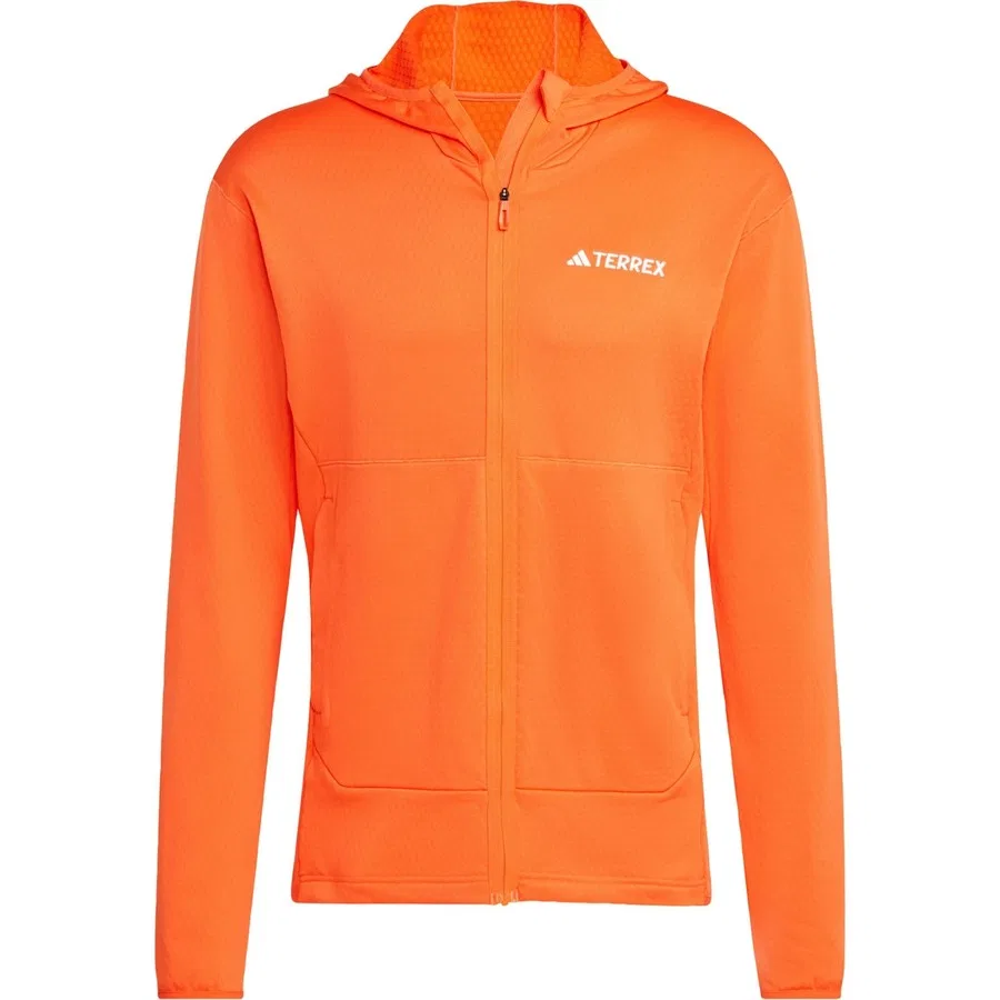 Худи из флиса с капюшоном TERREX XPERIOR LIGHT FLEECE HOODED JACKET adidas, Оранжевый — фото 2