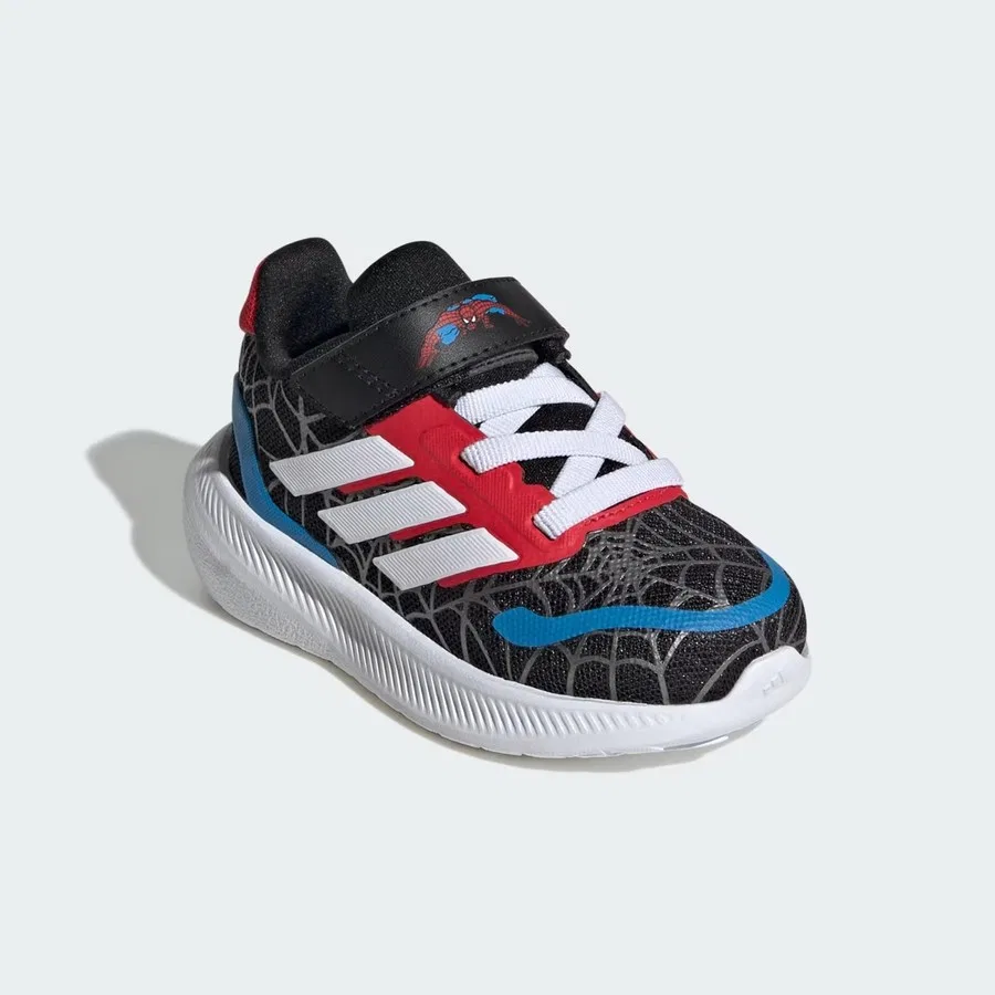 Детские спортивные кроссовки с липучкой Marvel Spider Man Runfalcon adidas, Черный — фото 4