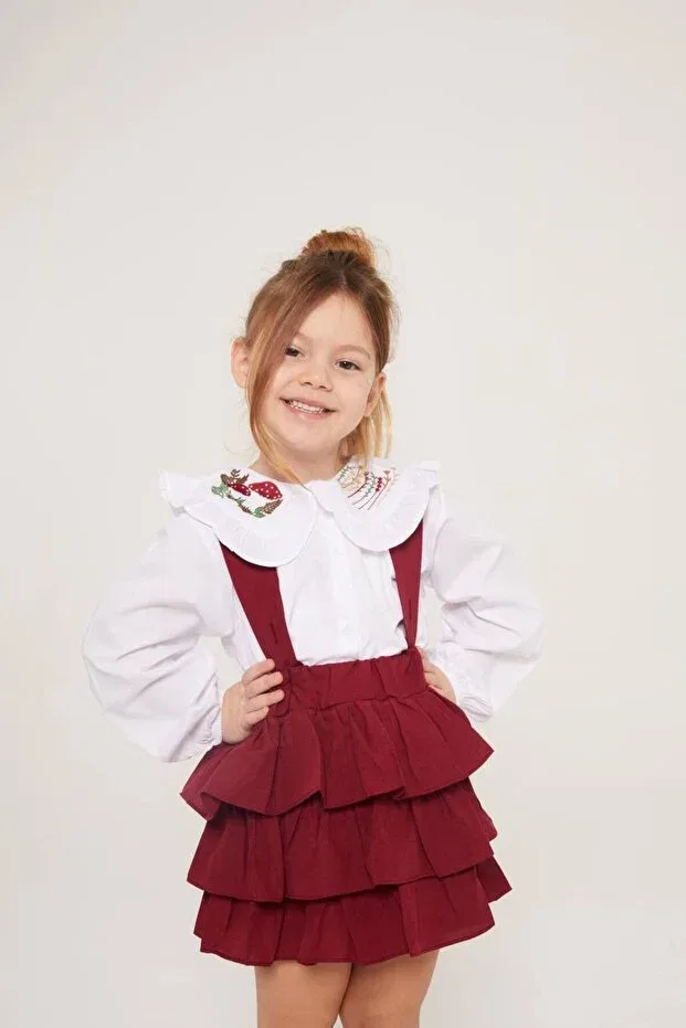 Детское платье для девочек с длинным рукавом Forest fairy burgundy dress 1Baby1Cat, Burgundy