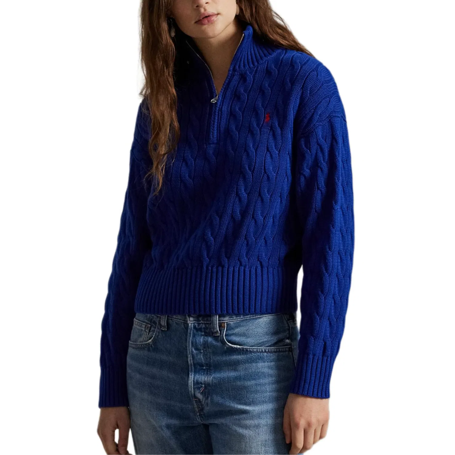 Женский свитер свободного кроя Sports Royal Blue Polo Ralph Lauren — фото 4