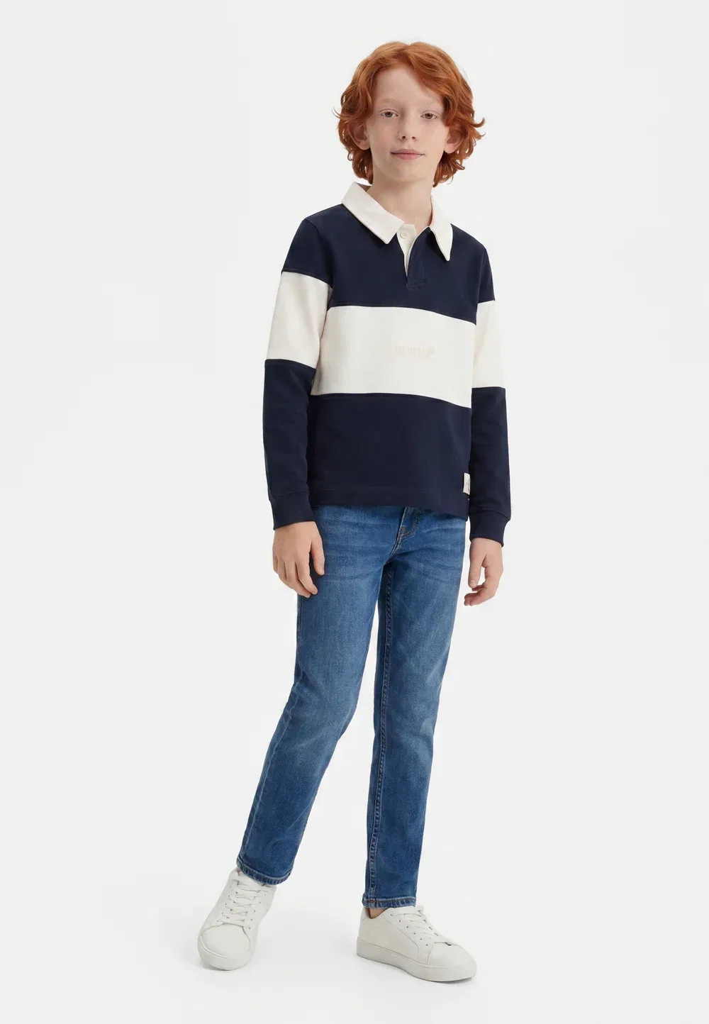 Толстовка Jorfrederiksberg blocking sweat polo jnr - sweatshirt Jack & Jones Junior, Sky Captain